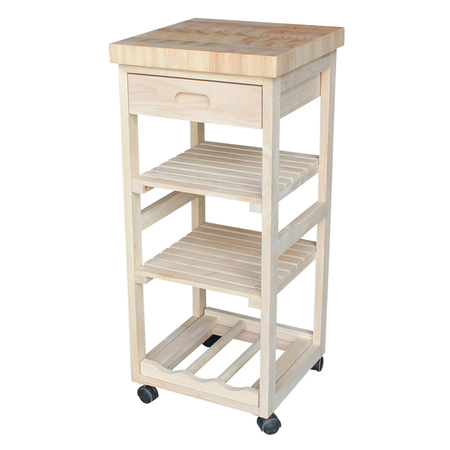 International Concepts Kitchen Trolley, Unfinished WC-1515